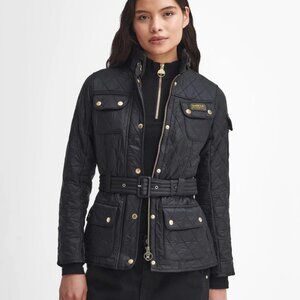 NTW _ Barbour Polarquilt Ladies Quilted Jacket in Black  12 UK